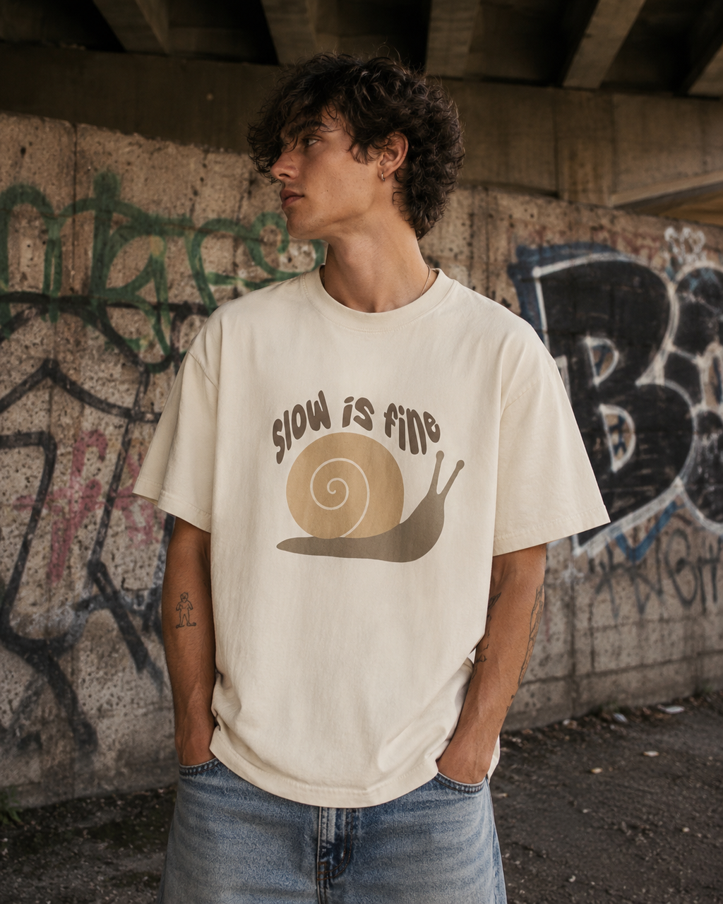 slow is fine snail shirt