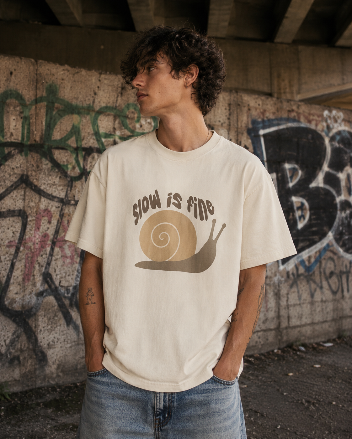 slow is fine snail shirt